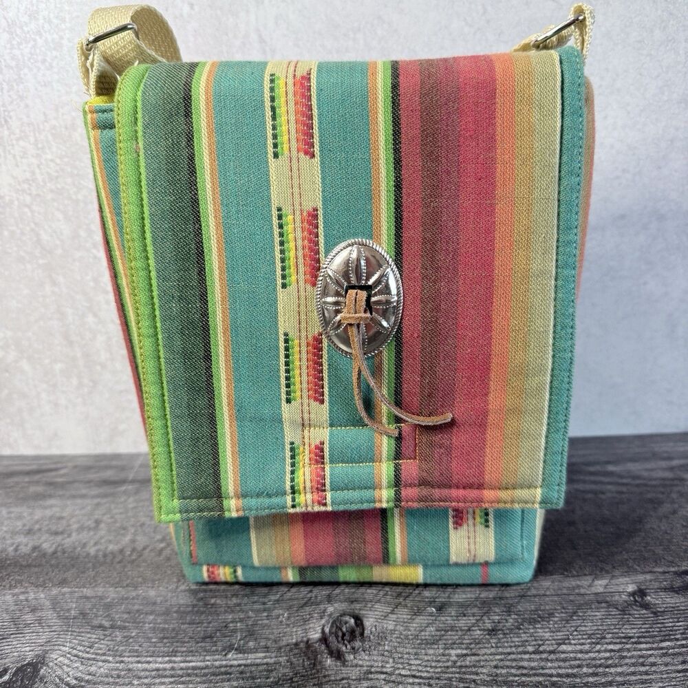 Handmade Serape Boho Festival Hobo Crossbody Satchel Bag Purse
